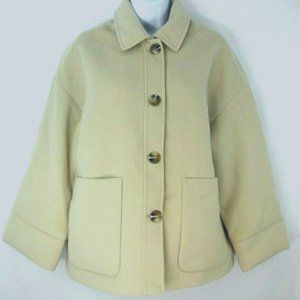 New Beige XS Secchic Button Up Coat
